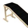 PawHut Dog Ramp Pet Ramp for Bed, Non-Slip Carpet, Top Platform, 74" x 16" x 25", Natural