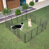 Dog Playpen Outdoor, 16 Panels Dog Pen 40" Height Dog Fence Exercise Pen with Doors for Large/Medium/Small Dogs, Portable Pet Playpen for Yard, R