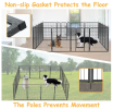 Dog Playpen Outdoor, 16 Panels Dog Pen 40" Height Dog Fence Exercise Pen with Doors for Large/Medium/Small Dogs, Portable Pet Playpen for Yard, R