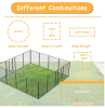 Dog Playpen Outdoor, 16 Panels Dog Pen 40" Height Dog Fence Exercise Pen with Doors for Large/Medium/Small Dogs, Portable Pet Playpen for Yard, R
