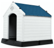 Dog House Made of Plastic with Ventilation System and Fastening Device