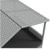 PawHut Wicker Dog House Outdoor Canopy Rattan Bed Water-resistant Cushion Gray