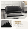 PawHut Comfortable Large Dog Couch Charcoal Gray with Foam Cushioning and Extra Pillow for Medium and Large Dogs