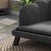 PawHut Comfortable Large Dog Couch Charcoal Gray with Foam Cushioning and Extra Pillow for Medium and Large Dogs