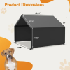 Outdoor Dog Bed Dog Shade Shelter, Portable Pet Tent, Water Resistant Doghouse for Shade Protection, Outdoor, Garden, Patio, Backyard, Gray
