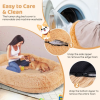 Washable Fluffy Human Dog Bed with Soft Blanket and Plump Pillow