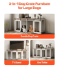 VEVOR Dog Crate Furniture 72 in Indoor Wooden Dog Kennel with Tray Heavy Duty