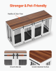 VEVOR Dog Crate Furniture 72 in Indoor Wooden Dog Kennel with Tray Heavy Duty
