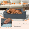 Orthopedic Dog Bed Memory Foam Pet Bed with Headrest for Large Dogs