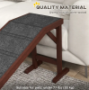 PawHut Dog Ramp Pet Ramp for Bed with Non-Slip Carpet, Top Platform, 74" x 16" x 25", Brown