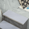 PawHut Pet Stairs Small Dog Steps for Couch Bed with Cushioned Cover Grey