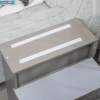 PawHut Pet Stairs Small Dog Steps for Couch Bed with Cushioned Cover Grey