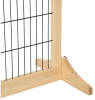 PawHut Freestanding Pet Gate Extra Wide 72" W x 27.25" H Dog Cat Barrier Natural