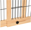 PawHut Freestanding Pet Gate Extra Wide 72" W x 27.25" H Dog Cat Barrier Natural