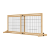 PawHut Freestanding Pet Gate Extra Wide 72" W x 27.25" H Dog Cat Barrier Natural