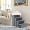 4-Step Dog Stairs Non-Slip Foldable Dog Ramp with Adjustable Steps