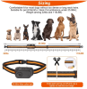 984FT Dog Training Collar IP65 Waterproof Pet Beep Vibration Electric Shock Collar 3 Channels Rechargeable Transmitter Receiver Trainer with Reco