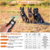 984FT Dog Training Collar IP65 Waterproof Pet Beep Vibration Electric Shock Collar 3 Channels Rechargeable Transmitter Receiver Trainer with Reco