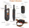 984FT Dog Training Collar IP65 Waterproof Pet Beep Vibration Electric Shock Collar 3 Channels Rechargeable Transmitter Receiver Trainer with Reco