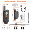 984FT Dog Training Collar IP65 Waterproof Pet Beep Vibration Electric Shock Collar 3 Channels Rechargeable Transmitter Receiver Trainer with Reco