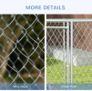 PawHut Outdoor Dog Run 13.4 x 11.5 ft with Lockable Door for Medium Large Dogs Silver