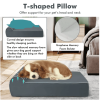 Orthopedic Dog Bed with Headrest and Removable Washable Cover