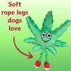 My Name is MJ, Cute Stuffed Parody Marijuana Leaf Dog Toy