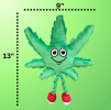 My Name is MJ, Cute Stuffed Parody Marijuana Leaf Dog Toy