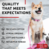 Reflective Cotton Dog Collar Eco Friendly Alt to Nylon Collar for Small Medium Large Dogs Adjustable Male Female Dog Collar Pink 10-16 inch Neck