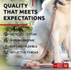Recycled Cotton Dog Leash 6 Ft x 1 in Eco Friendly Collar for Small Medium Large Dogs Reflective Strong Leashes for Large Breed Dogs