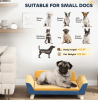 PawHut Dog Sofa Bed for Small Dogs with Soft Cushion, Washable Cover & Non-Slip Foot Pads, Orange