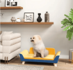 PawHut Dog Sofa Bed for Small Dogs with Soft Cushion, Washable Cover & Non-Slip Foot Pads, Orange