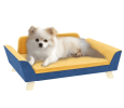 PawHut Dog Sofa Bed for Small Dogs with Soft Cushion, Washable Cover & Non-Slip Foot Pads, Orange
