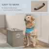 PawHut Raised Dog Feeding Station with 2 Stainless Steel Bowls and Storage for Large Dogs and Other Large Pets Gray