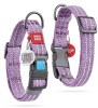 Reflective Cotton Dog Collar, Adjustable Male/Female Dog Collar, 14-23 inch, Purple Color