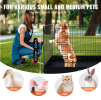 Dog Playpen 4 Panels Foldable Metal Dog Exercise Pen with Bottom Pad 36 in
