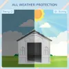 Cozy Pet House Water-Resistant Indoor/Outdoor Puppy Shelter Gray for Small/Medium Dogs Easy to Install