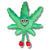 My Name is MJ, Cute Stuffed Parody Marijuana Leaf Dog Toy