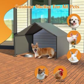 Outdoor Dog Bed Dog Shade Shelter, Portable Pet Tent, Water Resistant Doghouse for Shade Protection, Outdoor, Garden, Patio, Backyard, Gray