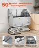 Electric Lift Dog Washing Station, 50Inch Professional Stainless Steel Pet Grooming Tub w/ Non-Slip Drain Board