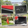 Dog Bike Trailer for Small & Medium Dogs, Universal Bicycle Coupler, Flip-Down Ramp Tailgate, Red