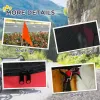 Dog Bike Trailer, Red & Black Pet Cart Wagon, Large Wheels for Off-Road Adventures with Your Pet