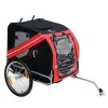 Dog Bike Trailer, Red & Black Pet Cart Wagon, Large Wheels for Off-Road Adventures with Your Pet