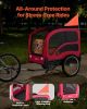 Dog Bike Trailer, Supports up to 100 lbs, Pet Cart Bicycle Carrier for Small & Large Dogs, Easy Folding Frame with Quick Release Wheel