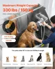 Electric Lift Dog Washing Station, 50Inch Professional Stainless Steel Pet Grooming Tub w/ Non-Slip Drain Board
