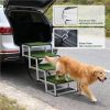 Foldable Dog Ramp for Cars, SUVs, Trucks, Portable Pet Dog Stairs for Large Dogs with Non-Slip Surface & Reinforced Design