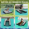 Inflatable Dog Boat Ramp Up to 286 lbs, for Boat, Dock, Lake, Non-Slip, Safe & Easy