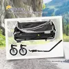 Pet Bike Trailer and Stroller 2-in-1 Grey with 4 Wheels Reflectors Safety Flag for Travel