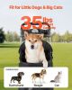 Pet Stroller, 35 lbs Weight Capacity, Foldable Dog Stroller Cart, 4 Wheels Cats Pram with Detachable Carrier & Mesh Windows