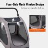 Pet Stroller, 4 Wheels Dog Stroller with Brakes, 160lbs Weight Capacity